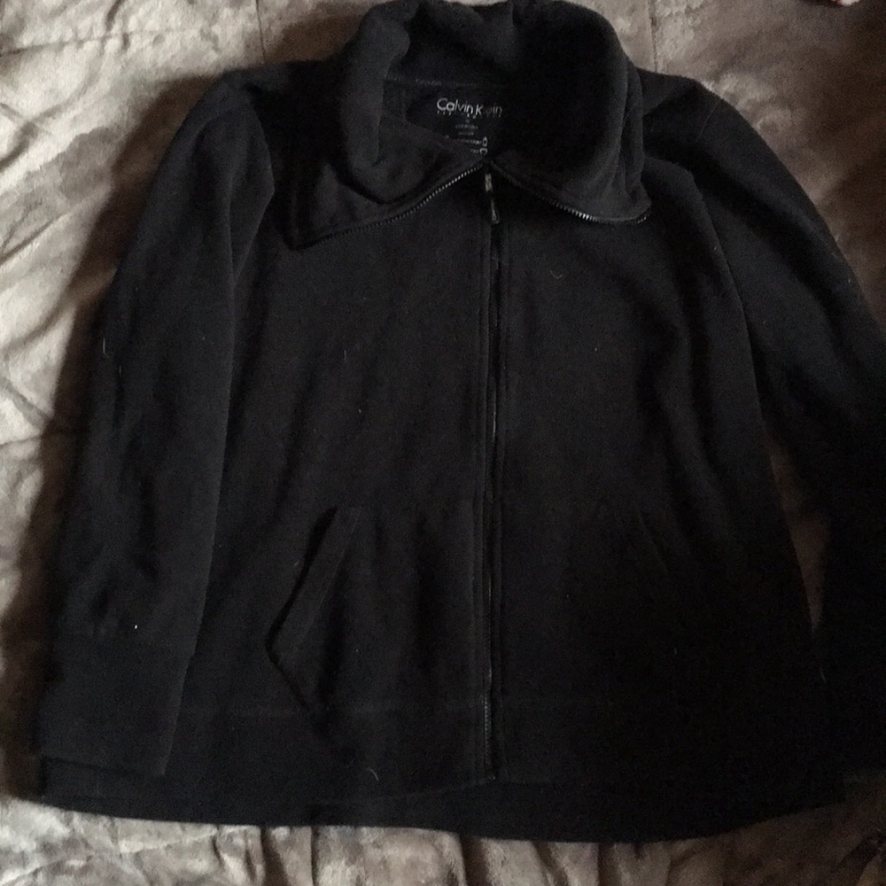 black calvin klein zip up